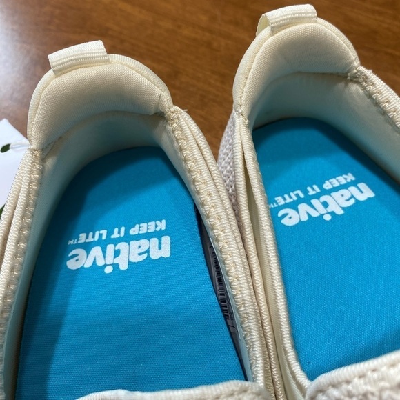 NATIVE New With Tags Cruz Bone White Shell White unisex sneakers lightweight - Picture 7 of 10